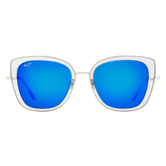 Maui Jim Voilet Lake Sunglasses MJ843 11 Silver/Transparent Gray 53mm - Picture 2 of 2